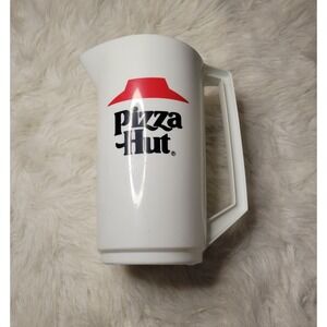 Vintage Pizza Hut Promo Pitcher 2.5 Qt Red Lid 1980s 1990s Retro Drink Jug